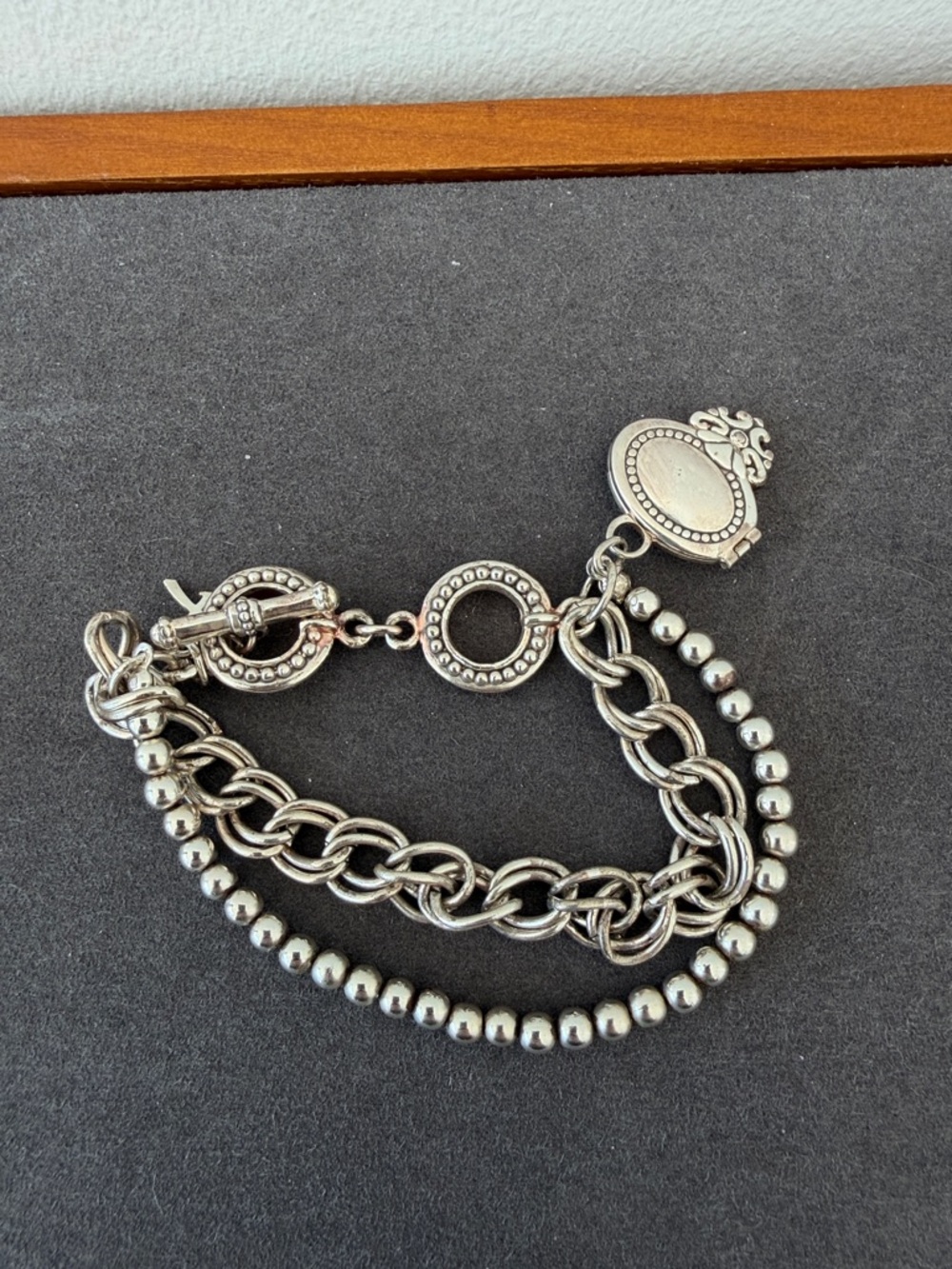Vintage Silver-Tone Charm Bracelet / Anklet – 10”